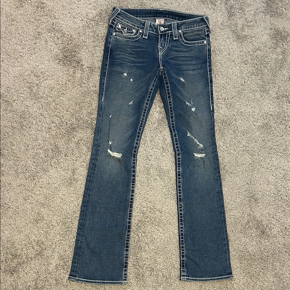 Women's Distressed True Religion  Jeans